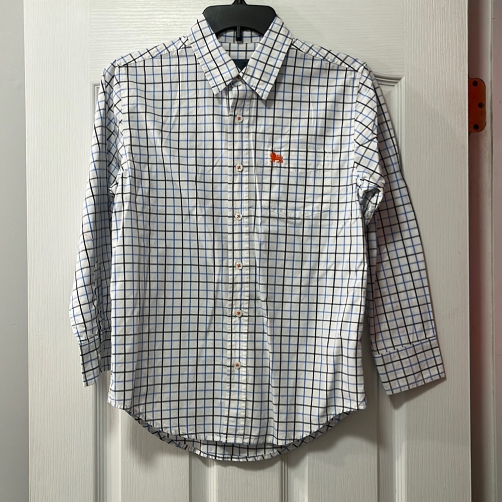 Old Navy boys long sleeve plaid dress shirt